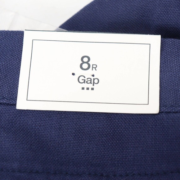 Gap Pleated Trouser Pants Womens Size 8R Dark Blue Ink Well 32x27 Midrise NWT - Picture 3 of 9